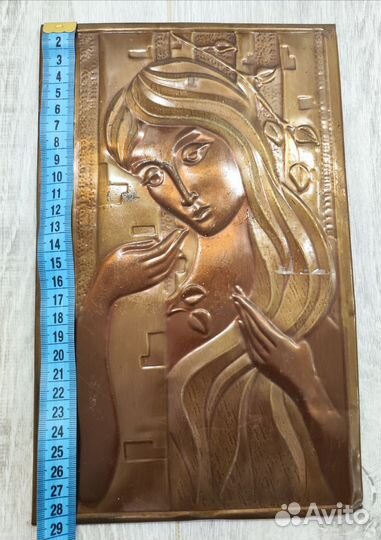 Картина медная чеканка СССР