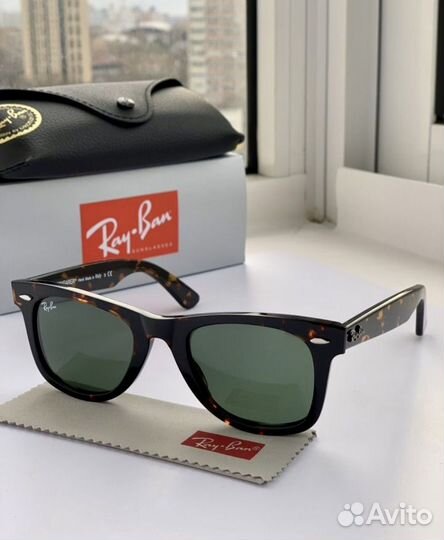 Очки ray ban wayfarer 50 зеленые