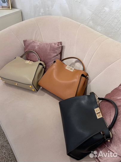 Сумка fendi натуральная кожа