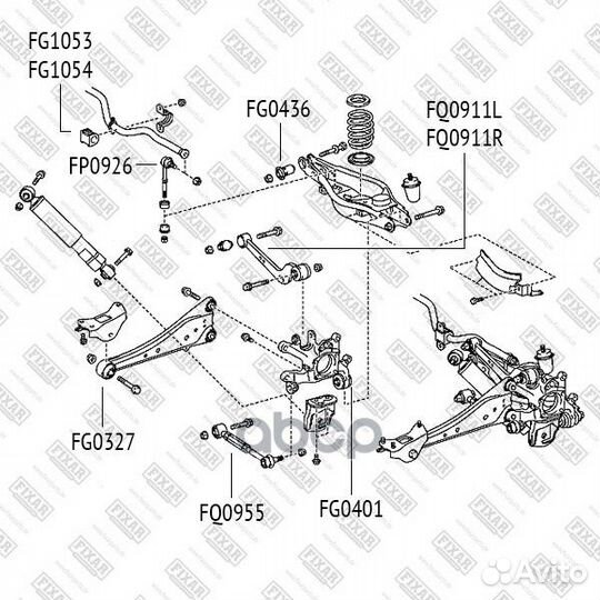 Рычаг подвески зад лев toyota/lexus Rav4 14