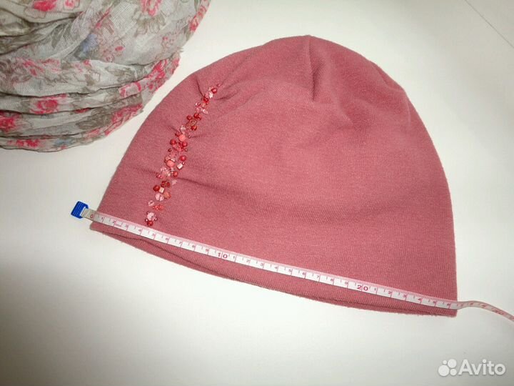 Шапка женская нежно-розовая (зима), р. 56-58
