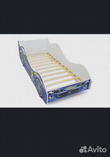 Детская кровать машина с матрасом