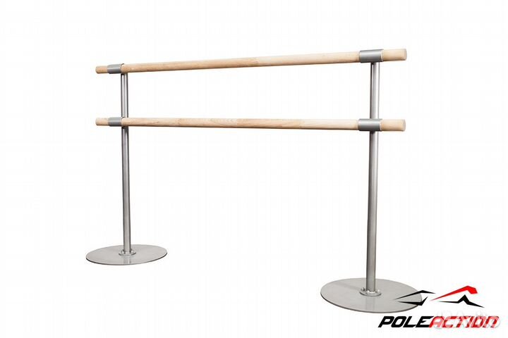 2-х уровневый мобильный балетный станок, сосна 2м