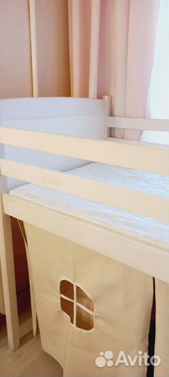 Кровать чердак-домик икея 190х80 с матрасом