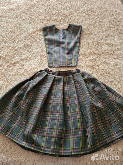 Жилет и юбка, размер 140