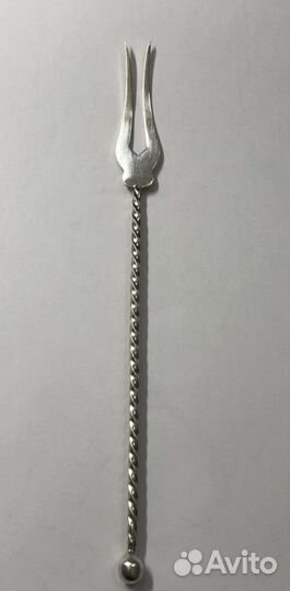 Вилочка для лимона серебро 875 проба вес 12,3 гр