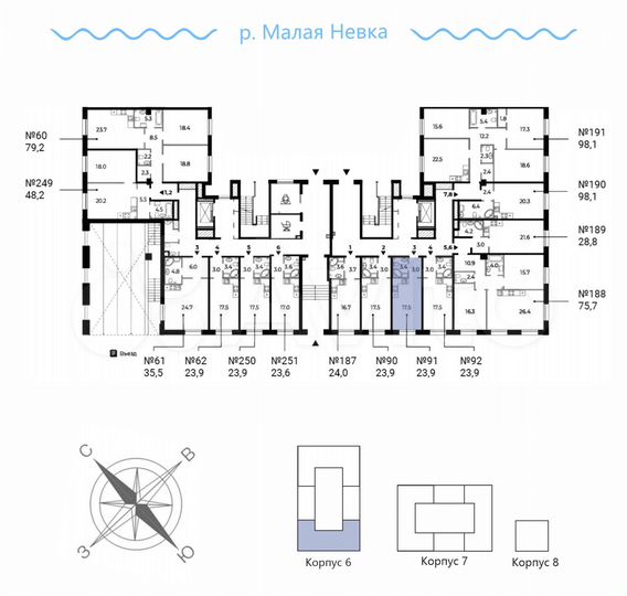 Квартира-студия, 23,9 м², 1/9 эт.