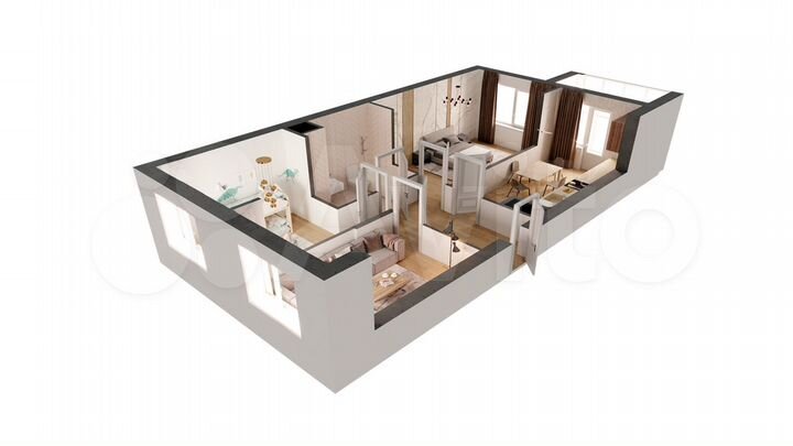 1-к. квартира, 41,7 м², 2/19 эт.