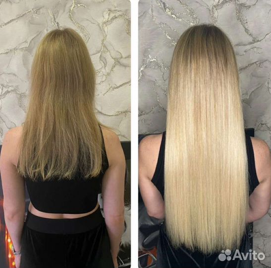 Безопасное (холодные капсулы) Наращивание волос