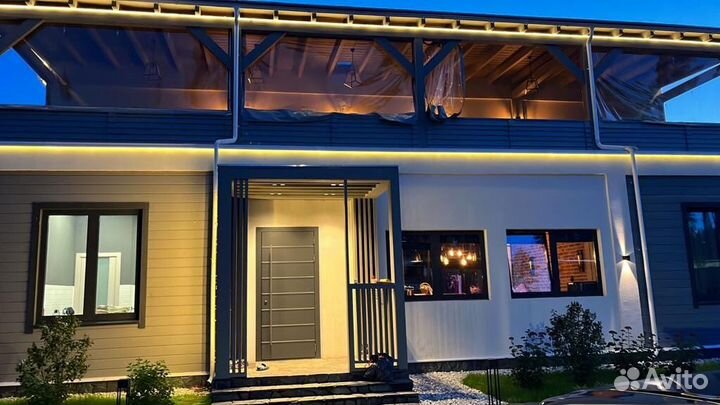 Контурное освещение домов