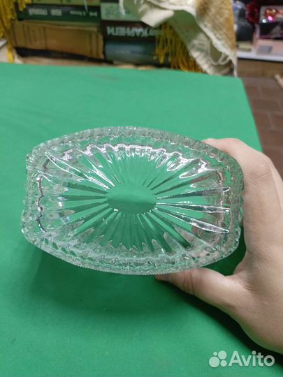Хрустальная ваза конфетница СССР