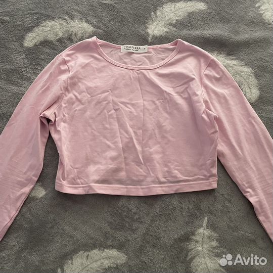 Кроп топ с длинным рукавом