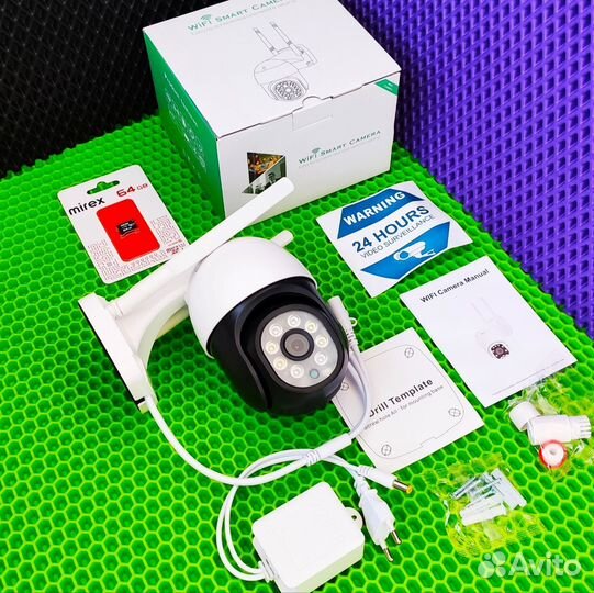 Камера видеонаблюдения уличная поворотная WiFi 5mp