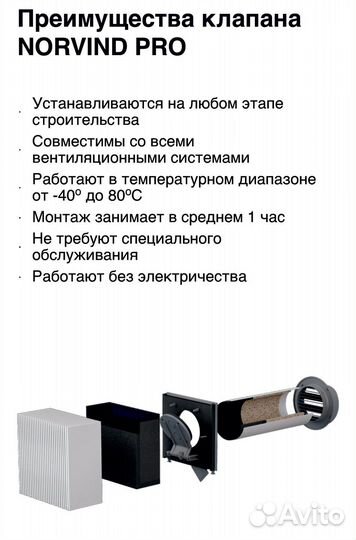 Приточный вентиляционный клапан Nordwind Pro