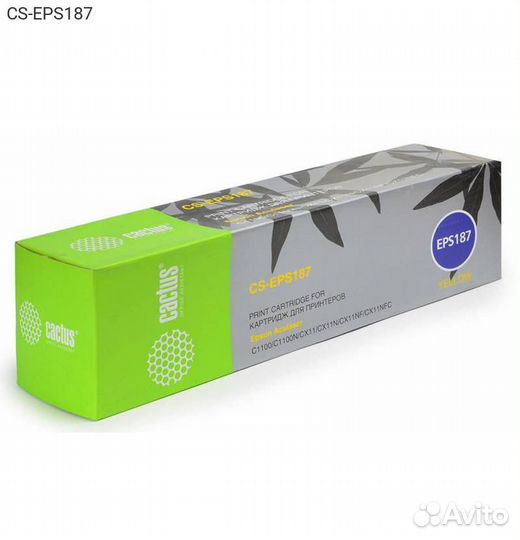 Тонер-картридж cactus S050187 Лазерный Желтый 4000