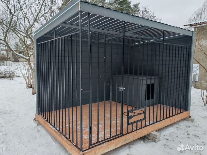 Вольер 2х3 м цвет графит