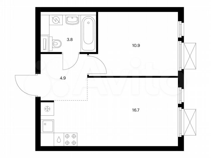 1-к. квартира, 36,3 м², 13/24 эт.