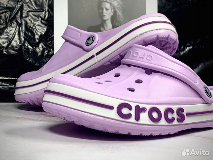 Crocs сабо женские фиолетовые