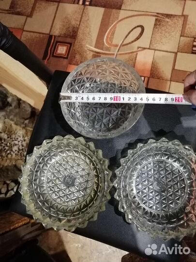 Хрусталь ваза и пепельницы