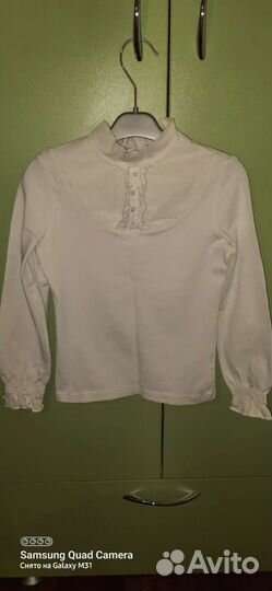 Блузка белая рост 122