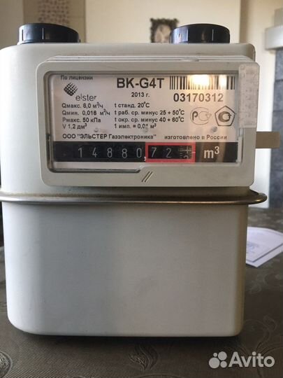 Газовый счетчик g4t левый поверенный