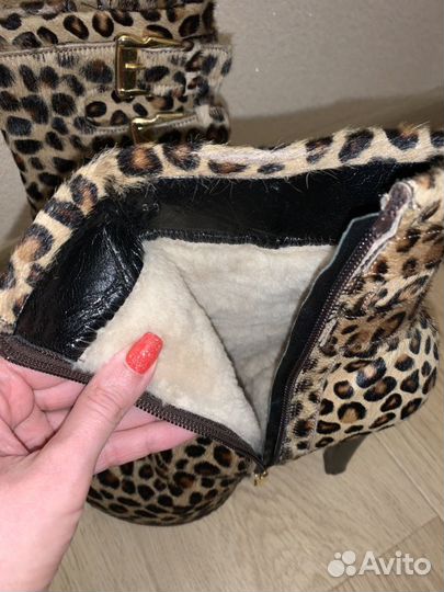 Зимние ботильоны из натуральной кожи