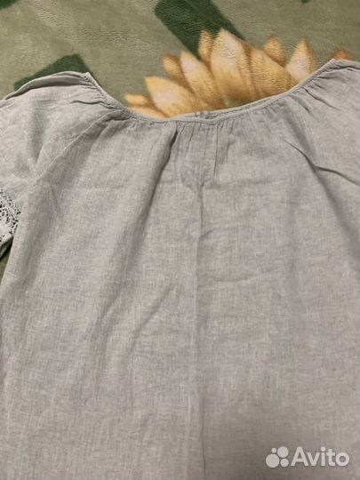 Блузка натуральный лён хлопок 52 54