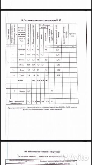 Технический паспорт,план