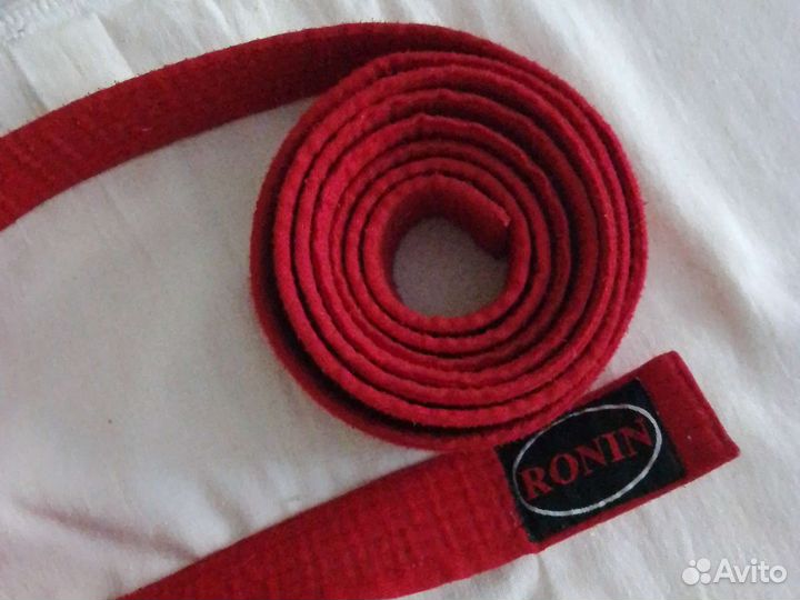 Пояс для кимоно красный