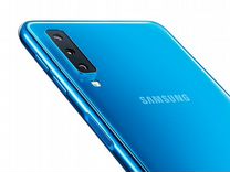 Смартфон Samsung A7 синего цвета память 64гб