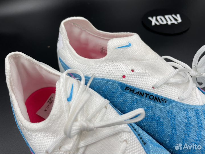 Бутсы Nike Phantom GX DF FG blue no socks