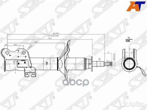 Стойка передняя nissan AD/presea/pulsar/sentra