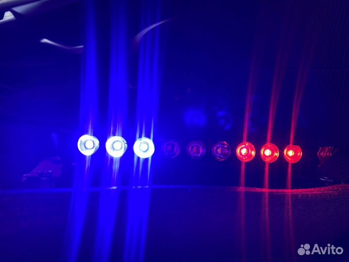 Мигалка на лобовое стекло красно-синяя