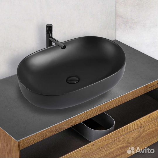 Раковина накладная Vincea VBS-113MB черная матовая