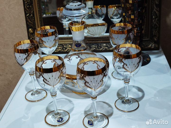 Набор графин с бокалами Богемия Чехия