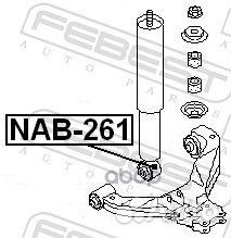 Сайлентблок переднего амортизатора NAB-261 Febest