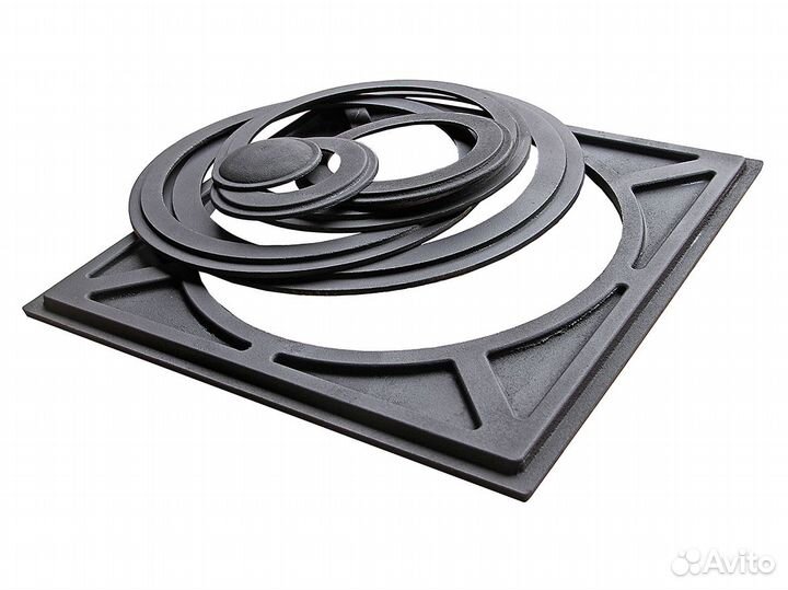 Плита чугунная 570х570 под казан 6- 22 л (Руцовск)