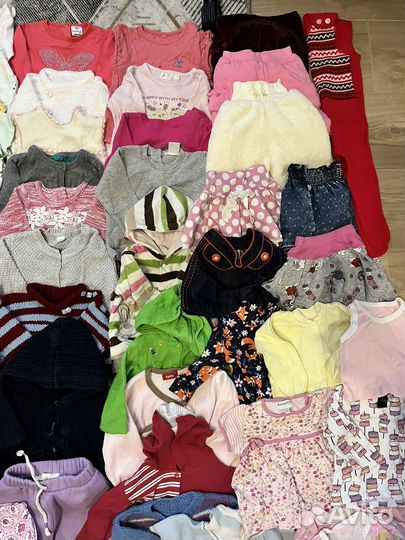Большой пакет вещей на девочек 56-74