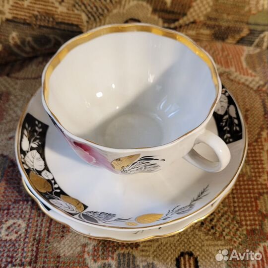 Чайное трио фарфор СССР лфз