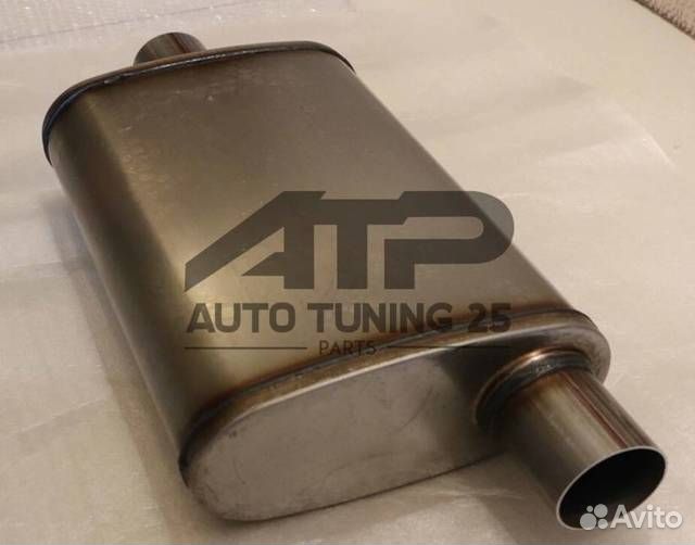 Универсальный глушитель 76мм, длина 48см резонатор