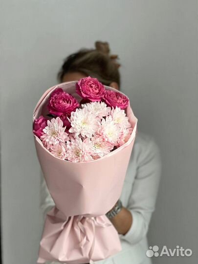 Букет «Малиновый десерт»