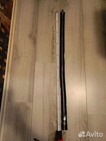 Молния металлическая 90 см 2 бегунка, никель черн