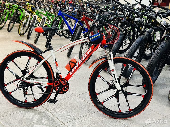 Велосипед на литых дисках 27,5R Green (красный)