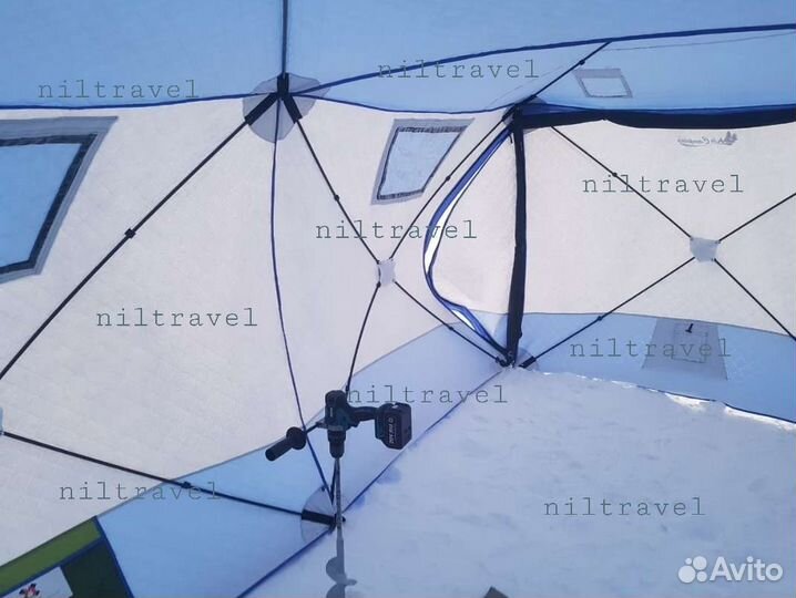 Трехслойная палатка-куб для зимней рыбалки 400x200