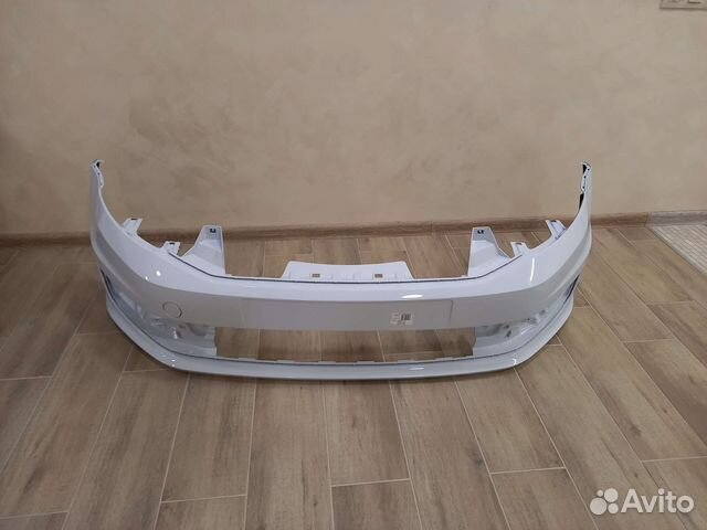 Volkswagen polo бампер передний белый 2018г