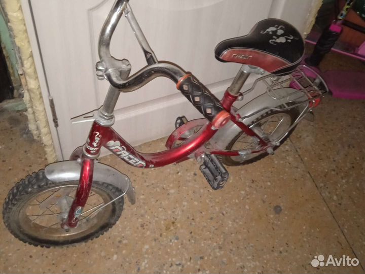 Детский велосипед 14с доп.колесами