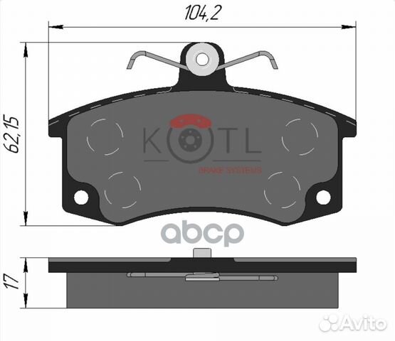 Колодки тормозные дисковые передние к-т ваз 210