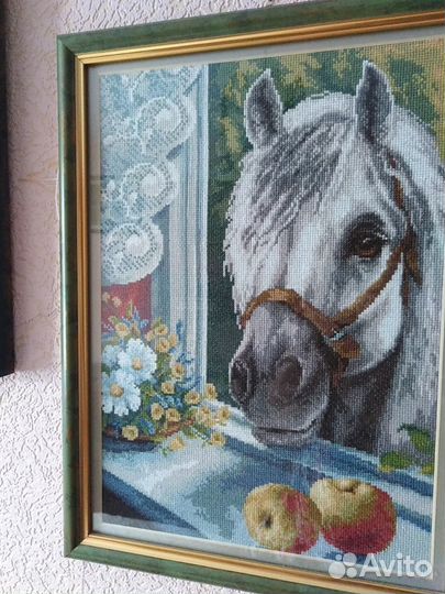 Картина, вышитая крестом, ручная работа