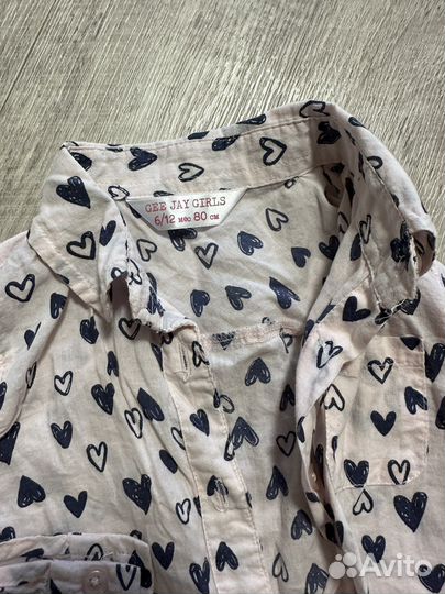 Рубашка детская для девочки 80