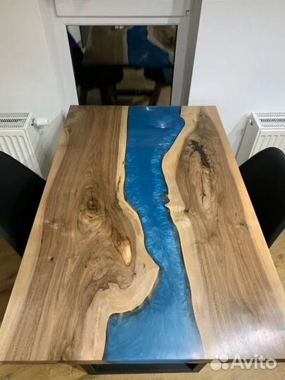 River Table. Стол Река, Стол из эпоксидной смолы